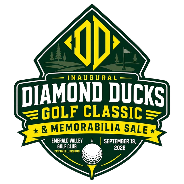 Inaugural Diamond Ducks Golf Classic & Memorabilia Sale crest — Emerald Valley Golf Club, September 19, 2026